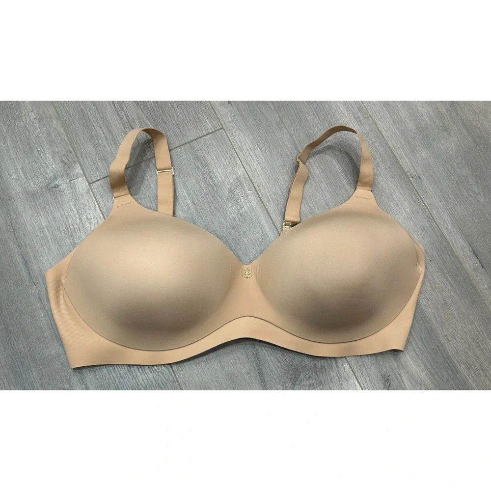 Honeylove‎ CloudEmbrace Wireless Contour Tshirt Bra Womens 40D Beige